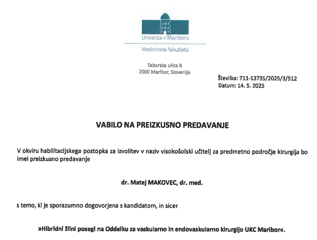 Hibridni žilni posegi v UKC Maribor 2025