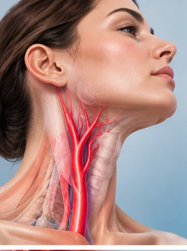 Medicinska ilustracija vratnih arterij